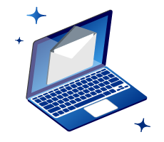 Email on laptop