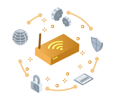 Gold wifi router