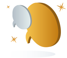 Gold speech bubbles