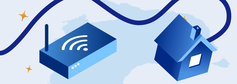 HFC connection connected to home