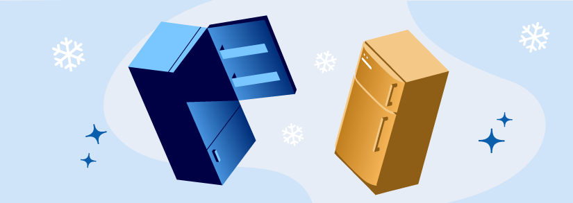 Fridge and freezer